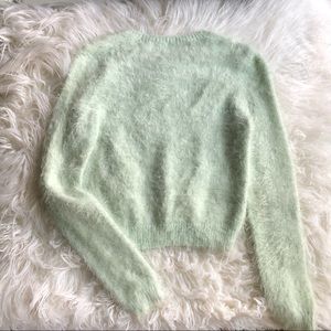 Forever 21 Fuzzy Soft Mint Sweater